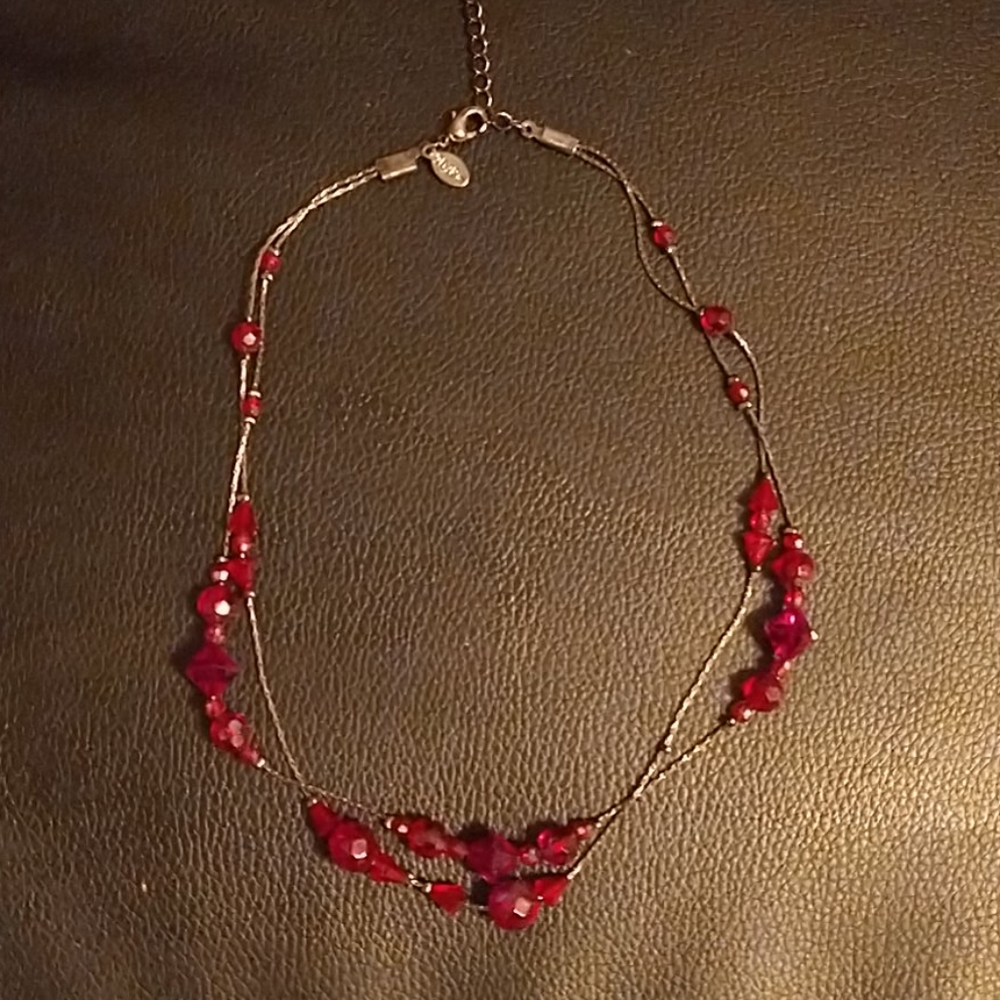 Garnet Beaded Necklace